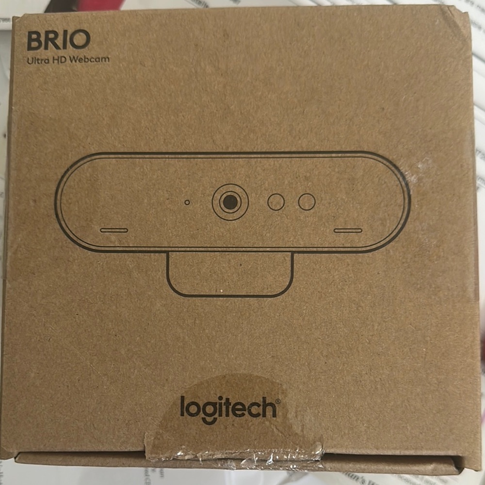 Logitech Brio Ultra HD Webcam in Brown Box